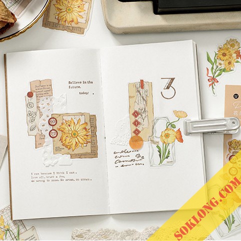 Set 30 Tag giấy list kèm sticker hình ghi chú memo STI27 VPP Tuệ Minh