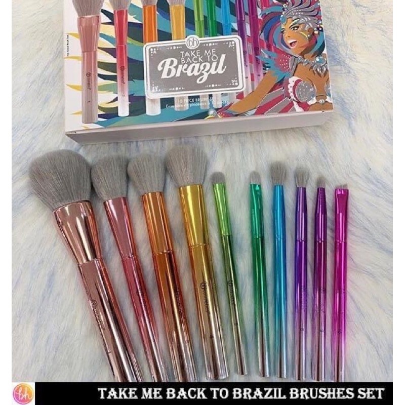 Set Cọ Trang Điểm BH Cosmetics Take Me Back To Brazil Brushes (10 cây)