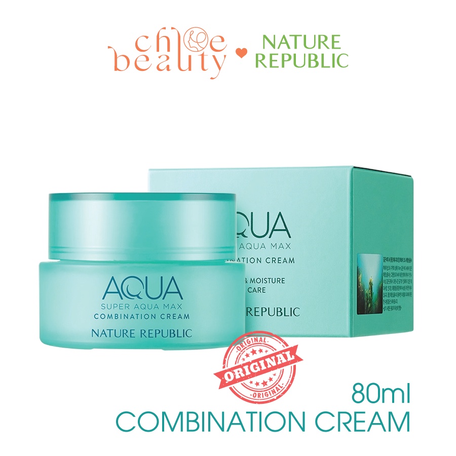 Kem dưỡng ẩm nước biển sâu cho da hỗn hợp NATURE REPUBLIC Super Aqua Max Combination Watery Cream 80ml