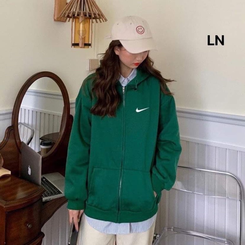 Áo khoác nỉ cotton rêu phẩy LN12