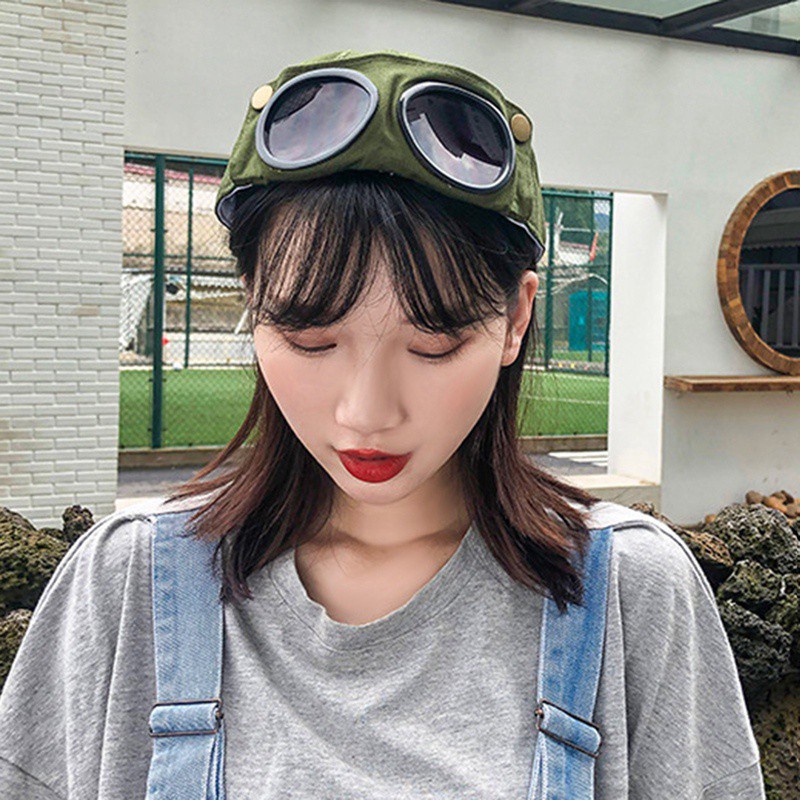 Mũ Lưỡi Trai Có Kính Râm Phi Công Cá Tính Thiết Kế Mới Dành Cho Nam Và Nữ