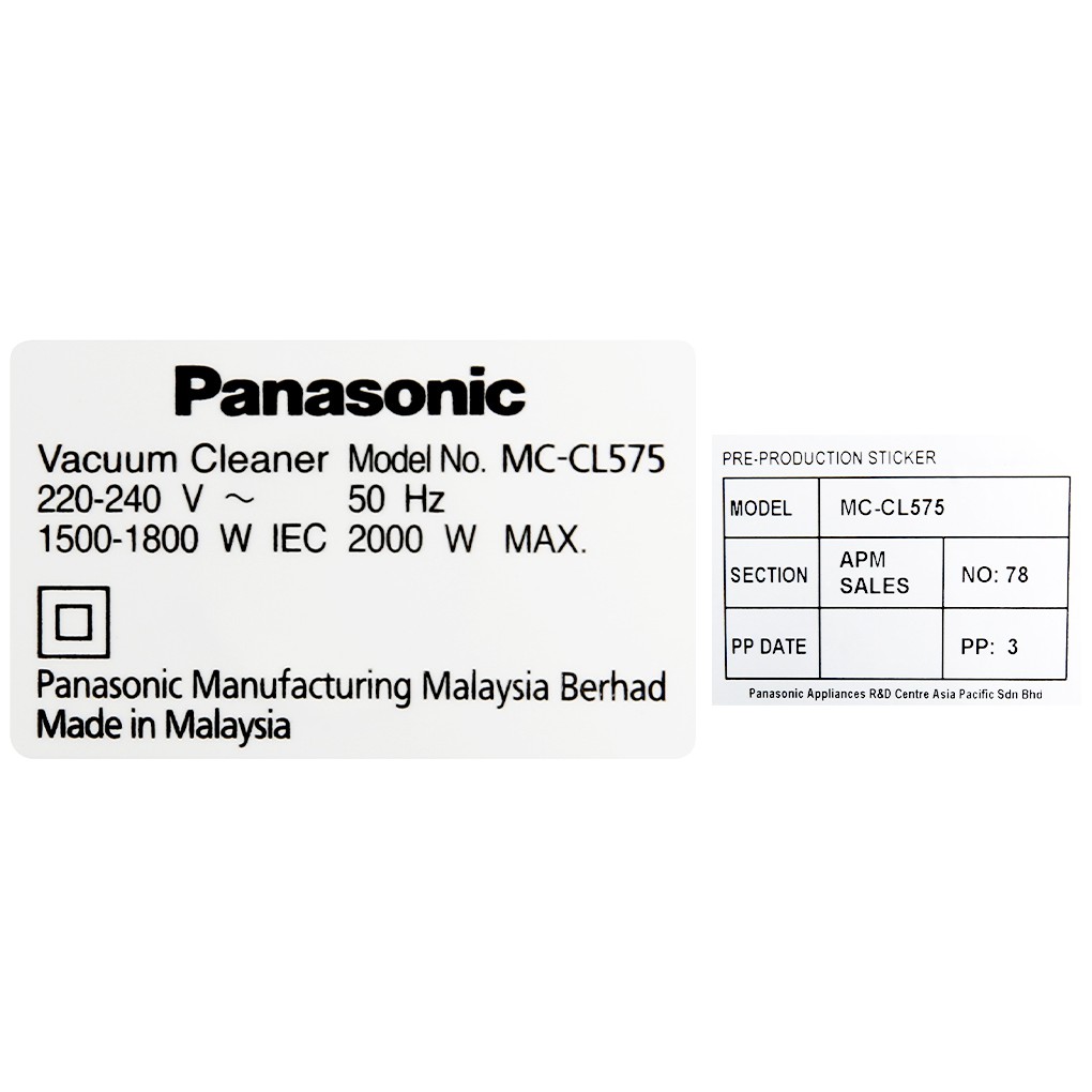 Máy hút bụi Panasonic MC-CL575KN49 2000W- Chính hãng