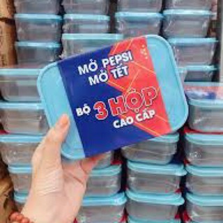 Bộ 3 hộp nhựa pepsi