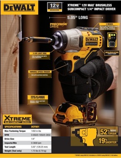 MÁY BẮT VÍT DEWALT DCF801/DCF801N