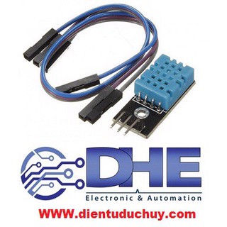 MODULE CẢM BIẾN NHIỆT ĐỘ & ĐỘ ẨM DHT11 ĐÃ RA CHÂN, CÓ KÈM DÂY NỐI