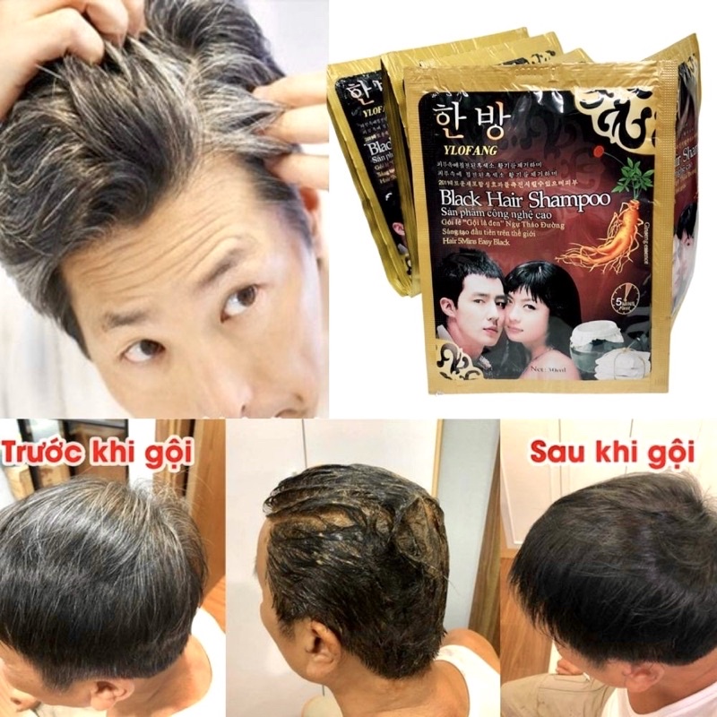 1 GÓI DẦU GỘI NHUỘM TÓC ĐEN.CHIẾT SUẤT TỪ THẢO DƯỢC