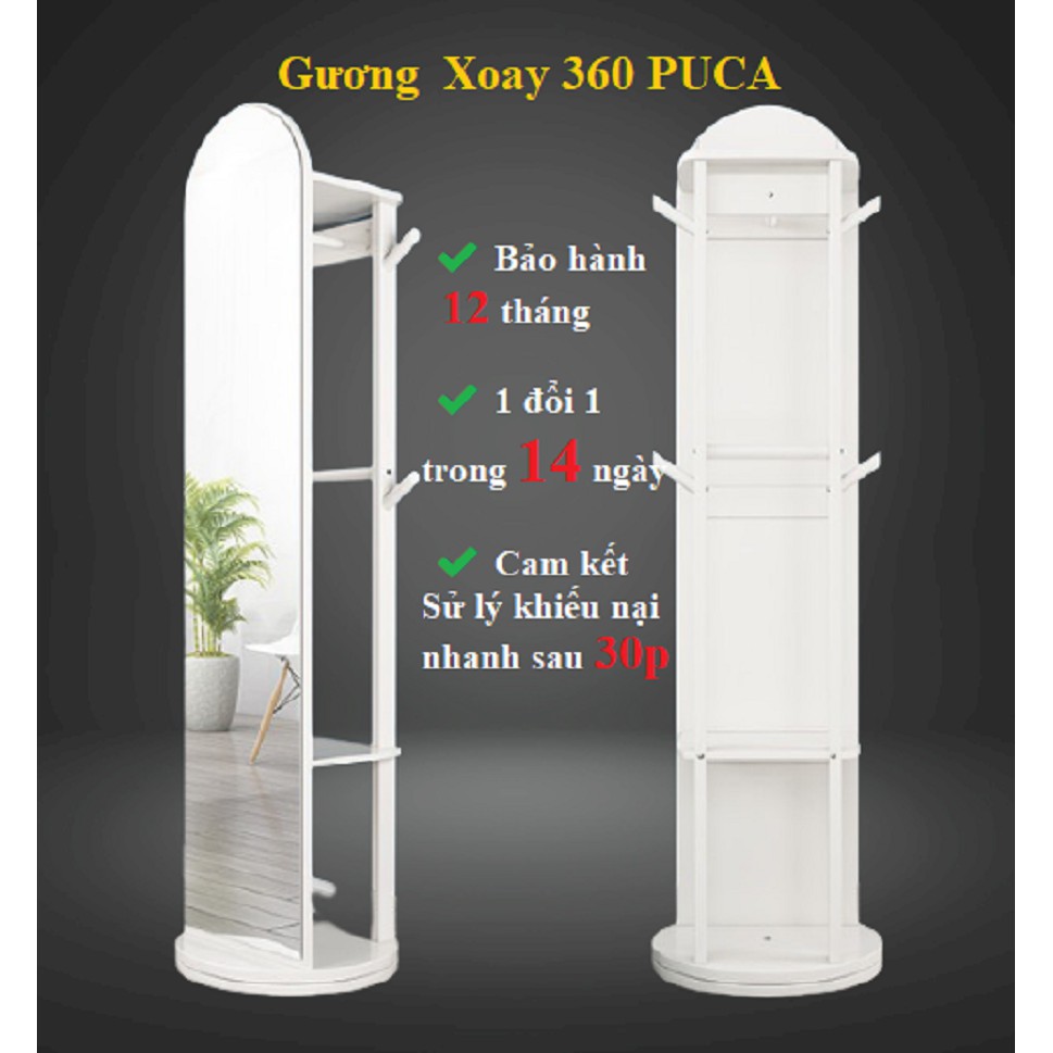 💥[𝐒𝐢𝐞̂𝐮 𝐒𝐚𝐥𝐞]💥Gương toàn thân, thân gỗ Xoay 360 độ, decor nhà cửa kèm móc treo đồ tiện lợi, hàng cao cấp vintage