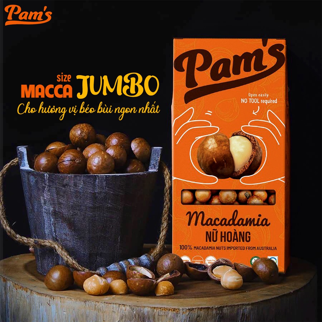 Macca Cao Cấp Size Jumbo Pams Hạt macca Úc không cần khui hạt