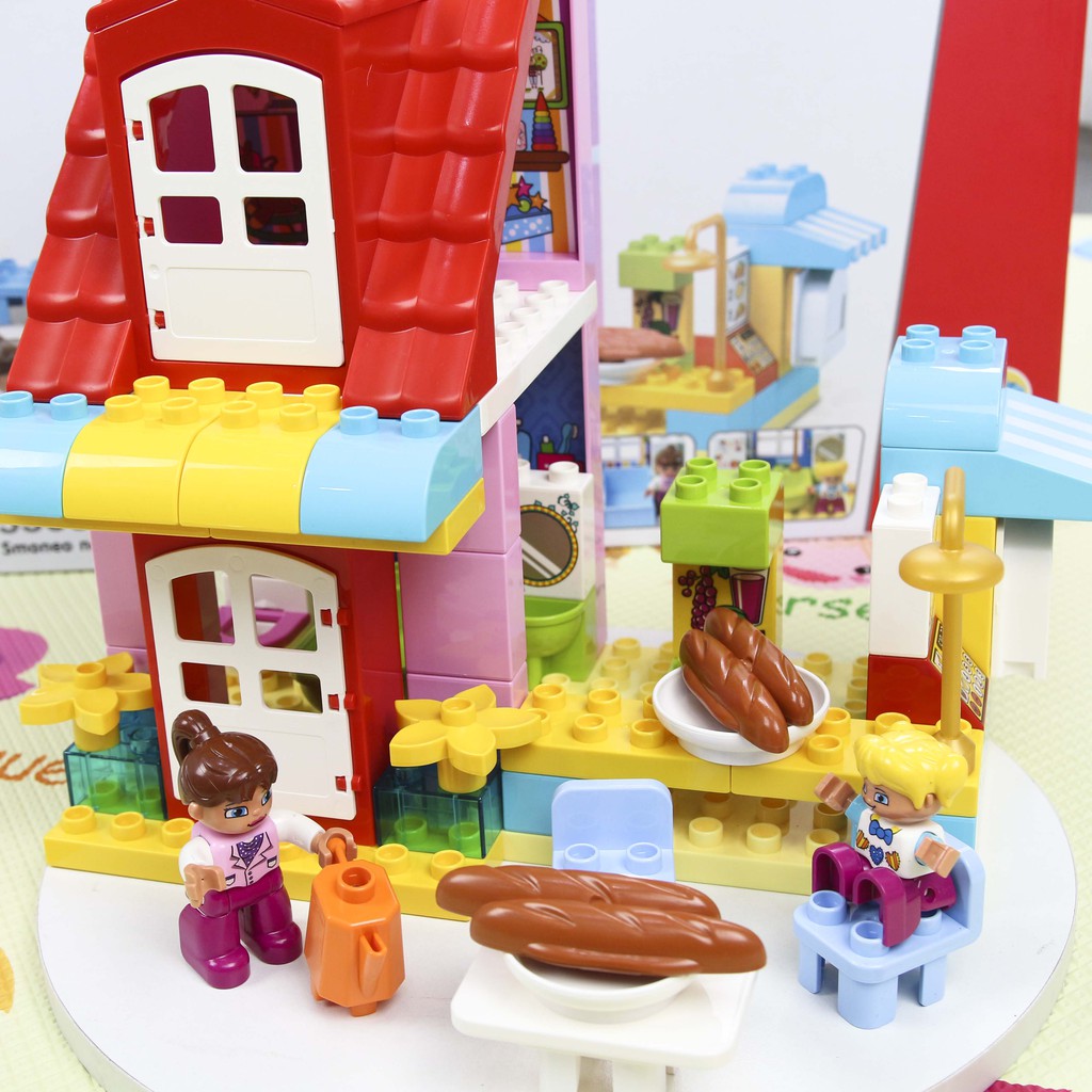 Bộ đồ chơi lắp ghép cho bé phát triển tư duy, cửa hàng thức ăn nhanh vui vẻ 68 chi tiết Toyshouse - 55001