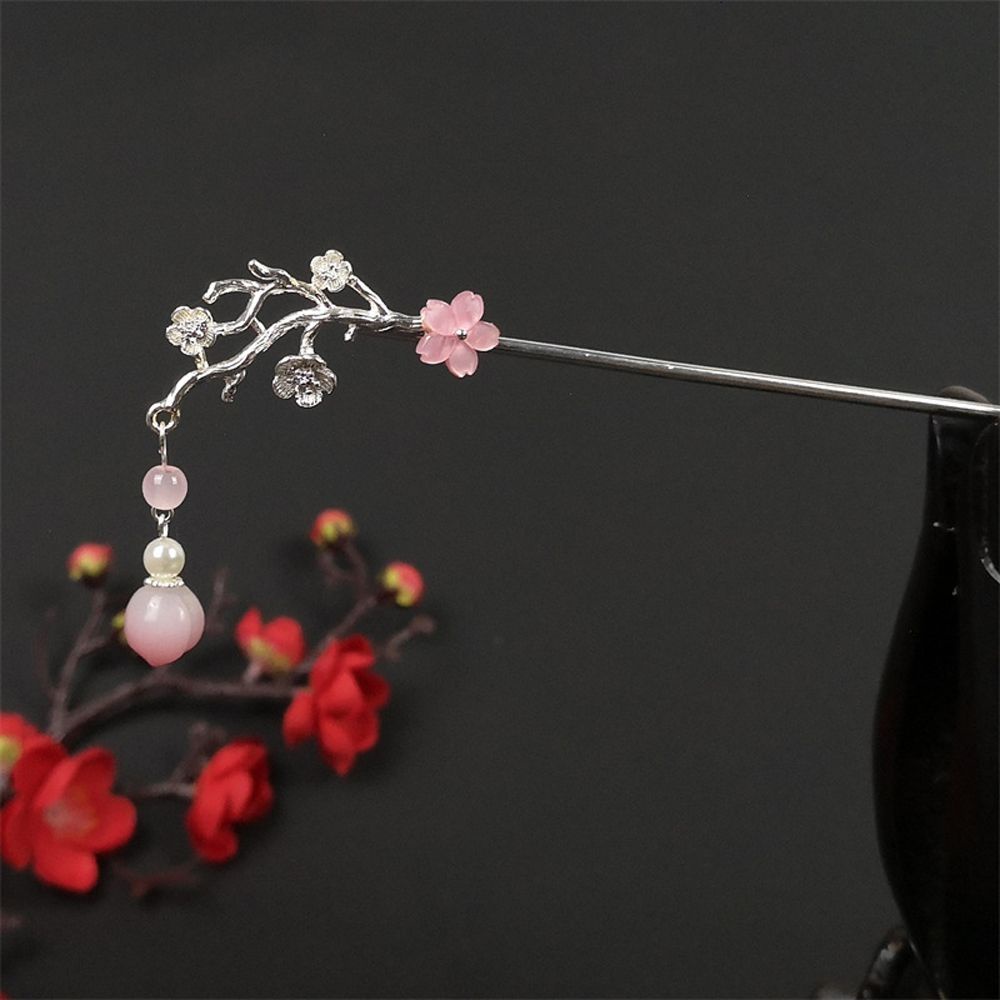 Trâm Cài Tóc Tua Rua Đính Ngọc Trai Hình Giọt Nước Cổ Điển Cho Cô Dâu