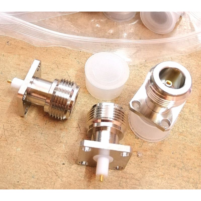 Đầu jack N cái bắt panel mặt bích 4 lỗ vuông 17.5x17.5MM 20x15MM 25x25MM