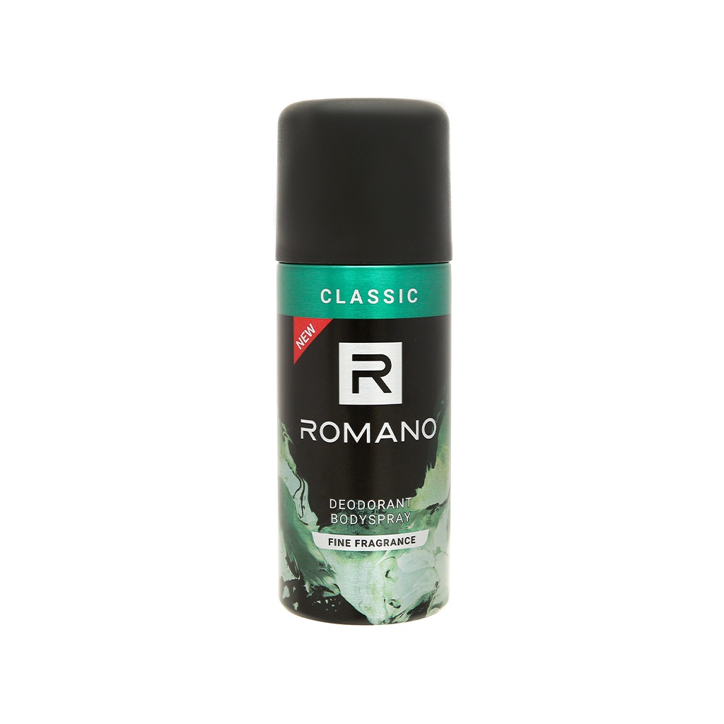 Xịt khử mùi nước hoa nam Romano Deodorant Bodyspray 150ml
