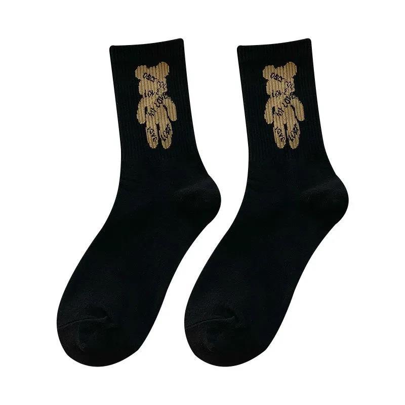 Vớ Cao Cổ Gấu Và Trái Tim - Tất Cao Cổ Họa Tiết Chữ C Và Gấu