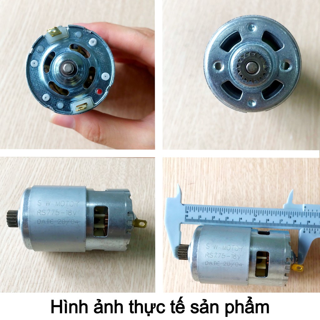 Motor DC 775 18V 16 răng trục tròn lõi đồng công suất cao Voto