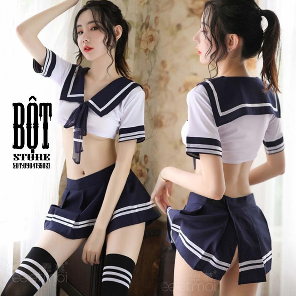 Đồ cosplay sexy học sinh anime - Set váy ngủ nữ sinh gợi cảm DN01 😍