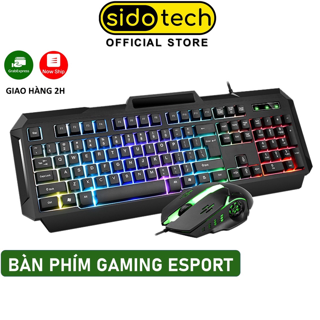 Bàn Phím Máy Tính Gaming RGB SIDOTECH LDK V4 Pro Có Dây / Đèn LED RGB Chống Nước Chơi Game Máy Tính Esport - Chính Hãng