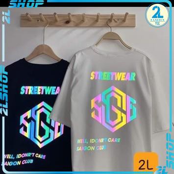 Áo thun unisex streetwear phản quang 7 màu - áo phông unisex nam nữ phản quang form rộng tay lỡ chất đeph