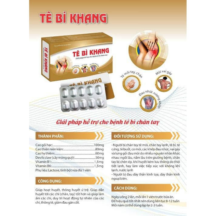 TÊ BÌ KHANG - Hết Tê Bì Chân Tay,Đau Nhức Xương Khớp