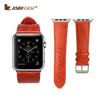 Dây da thật Jisoncase cho Apple Watch nhiều màu