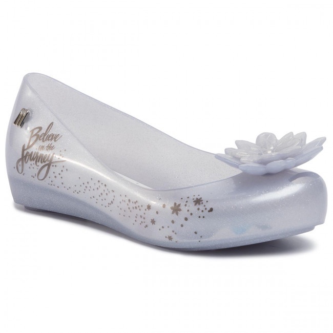 Giày nhựa thơm Melissa Ultragirl Frozen BB màu Bạc Ngọc Trai