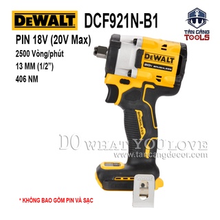 Máy siết bu lông dùng pin dewalt 20v dcf921n-b1 1/2 inches