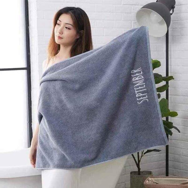 [CAO CẤP][COTTON LOẠI 1] KHĂN TẮM THÊU LOGO THÁNG 70x140cm