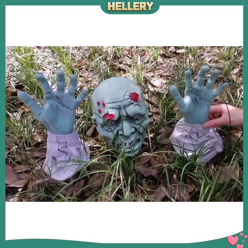 [HELLERY]Scary Garden Zombie Decoration Horrible Outdoor Lawn Severed Spooky Ornament