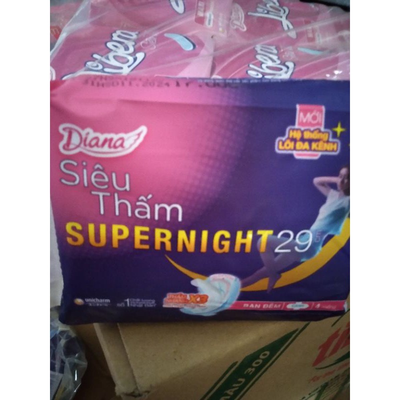 Băng Vệ Sinh Diana Siêu Thấm Supernight 29cm