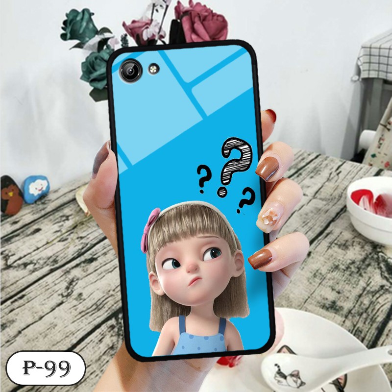 Ốp lưng kính 3D Vivo Y55/ Y55s- hình cute