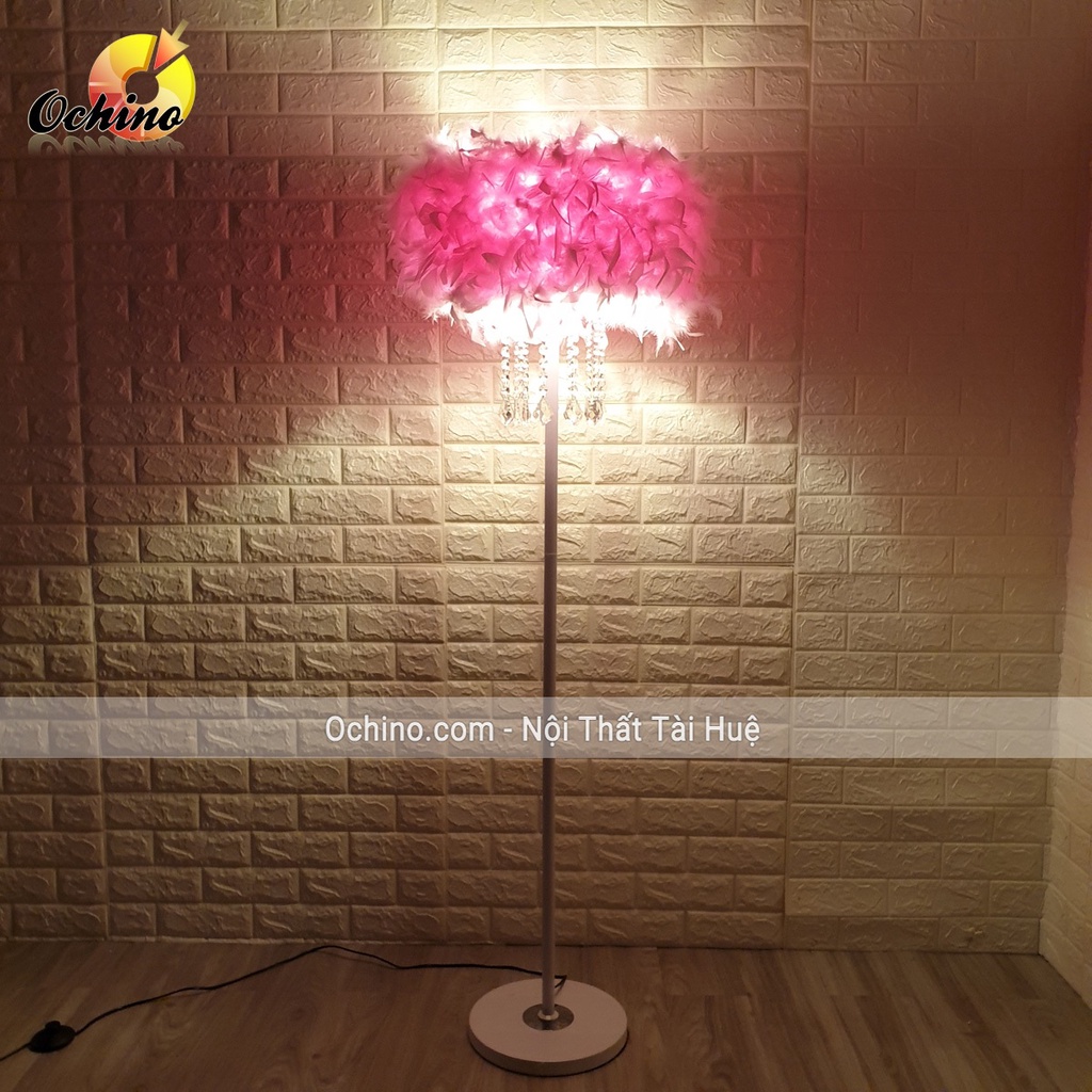 Đèn Ngủ Lông Vũ Cây Cao Sang Chảnh 1M48 Dùng Chụp Hình Và Trang Trí (Hàng Có Sẵn)