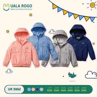 Áo gió trẻ em UALA & ROGO siêu cao cấp, chống gió, giữ ấm 3862