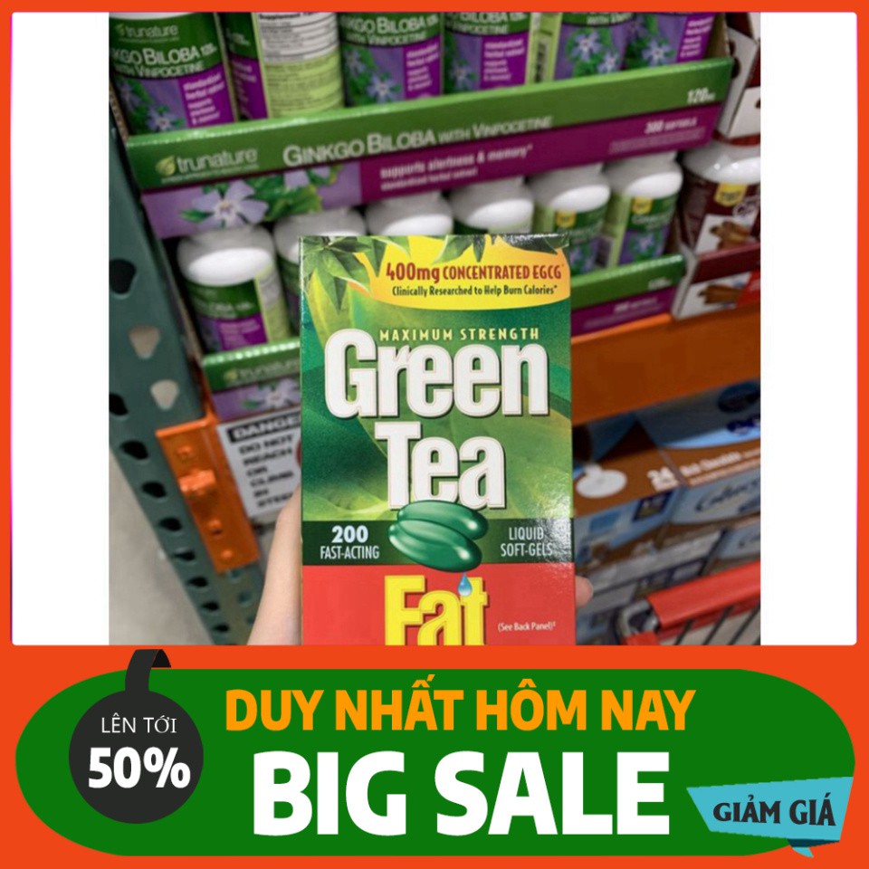 HẠ GIÁ Viên uống giảm cân từ trà xanh Green Tea Fat Burner 200 viên của Mỹ HẠ GIÁ