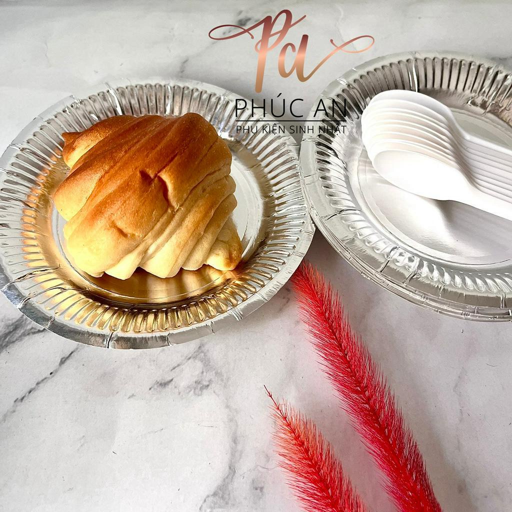 Bộ 10 muỗng dĩa bạc 14cm trang trí bàn tiệc sinh nhật hpbd party