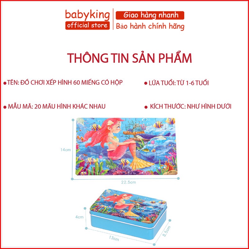 Tranh Ghép Hình, Bộ Xếp Hình Gỗ 60 Miếng Puzzle Cho Bé Nhiều Chủ Để Giúp Bé Phát Triển Tư Duy Một Cách Toàn Diện