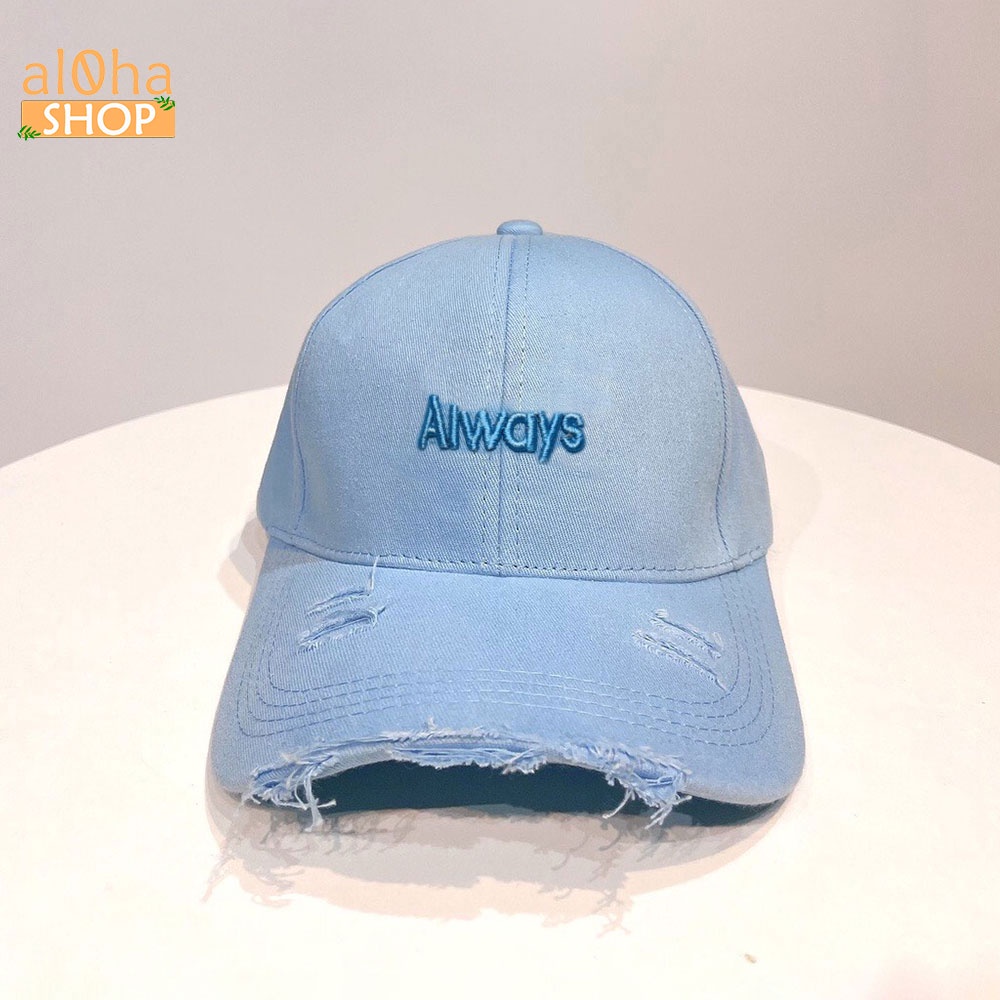Mũ lưỡi trai - nón Ulzzang thêu chữ Always unisex nam nữ chống nắng - al0ha Shop