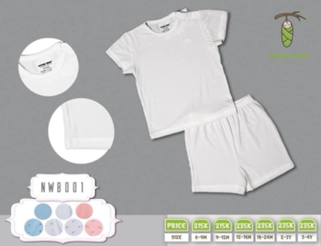 Bộ cài vai ngắn tay bamboo Nature wear