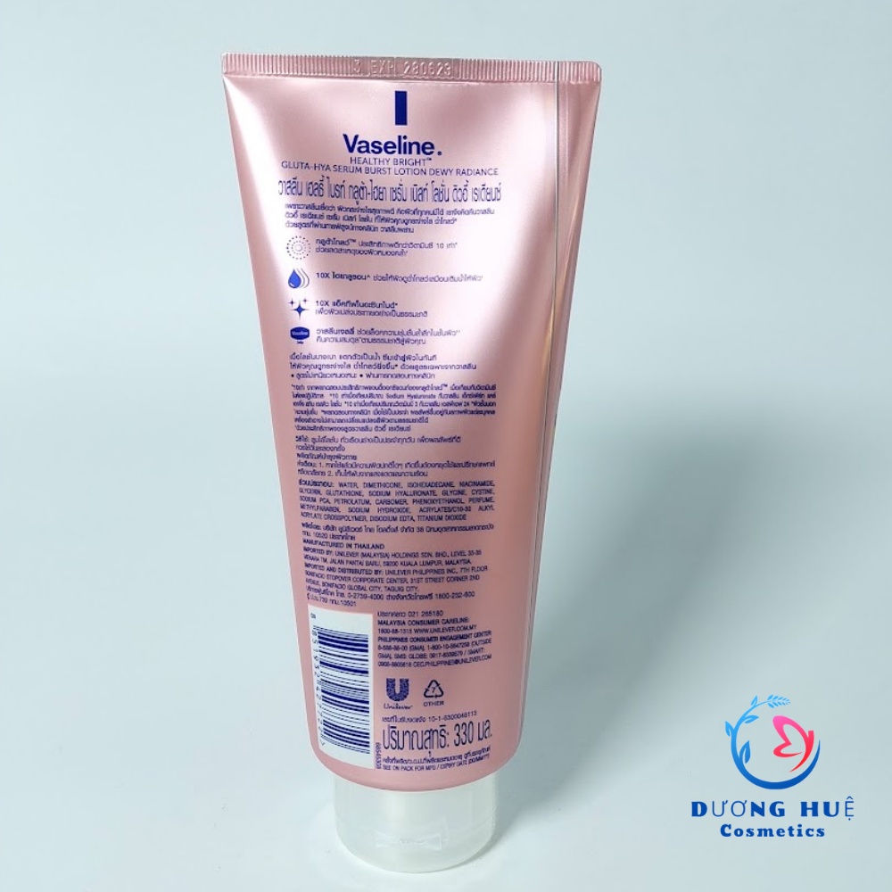 Sữa dưỡng thể trắng sáng da VASELINE 50X 320ML