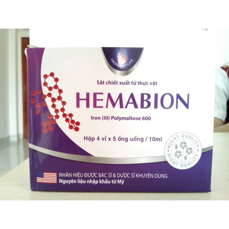 Hemabion bổ sung sắt 20 ống