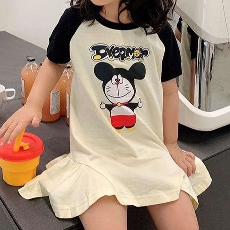 Đầm Công Chúa Chất Liệu Cotton Thời Trang Mùa Hè Mới Cho Bé Gái