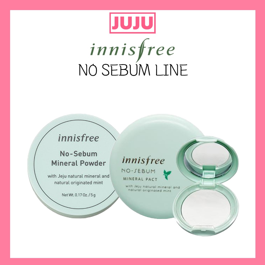 (Hàng thật) Innisfree / No-Sebum Line / Kem lót trang điểm, Phấn dạng bánh, Phấn dạng bột