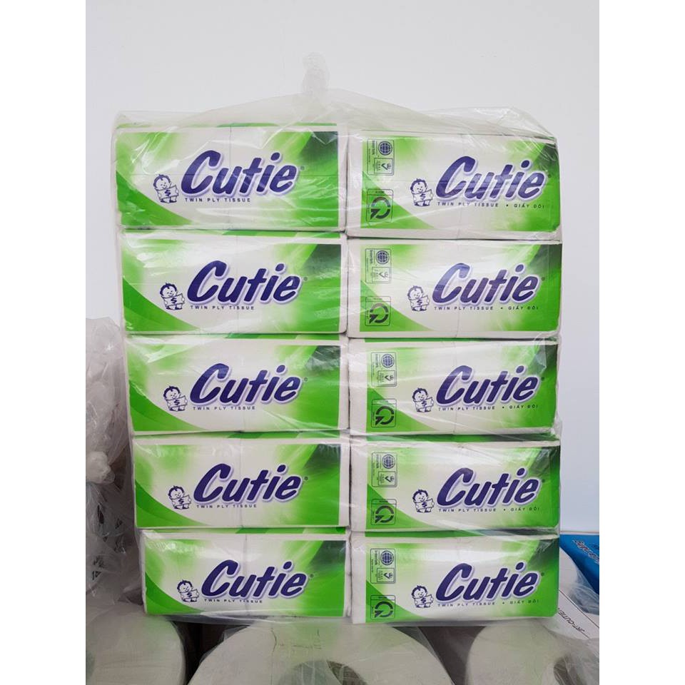 Khăn giấy rút quán ăn giá tốt hàng chính hãng chất lượng Cutie 450gr