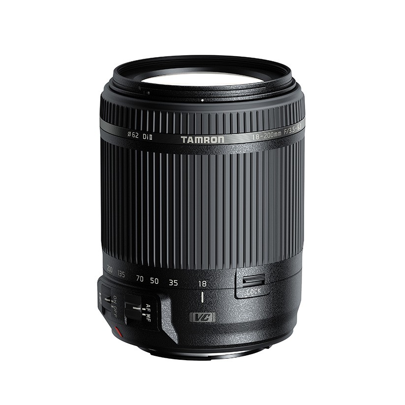 Ống kính Tamron 18-200mm F/3.5-6.3 Di II VC (B018) for Canon, Nikon-Tặng: Pixel Trigger +Vali du lịch Benro