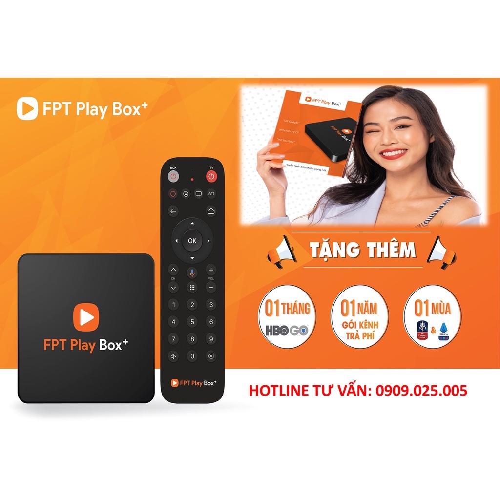 FPT Play Box 2020 mã S500 Truyền hình điều khiển giọng nói Đầu FPT Box 2020 plus 4K Android TV Box FPT 10 - Chính Hãng