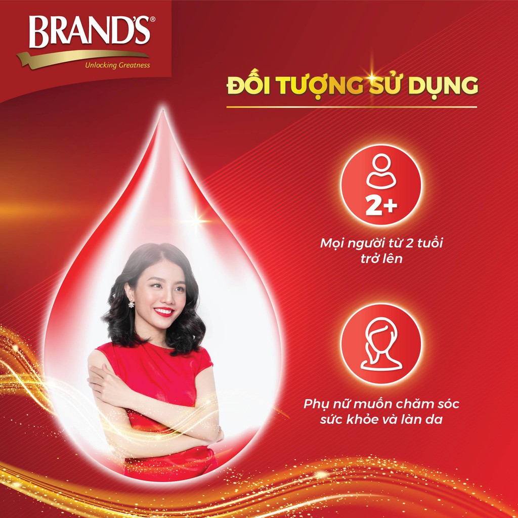 Hộp 6 Chai Nước Yến Thật BRAND'S Không Đường (42ml/Chai)