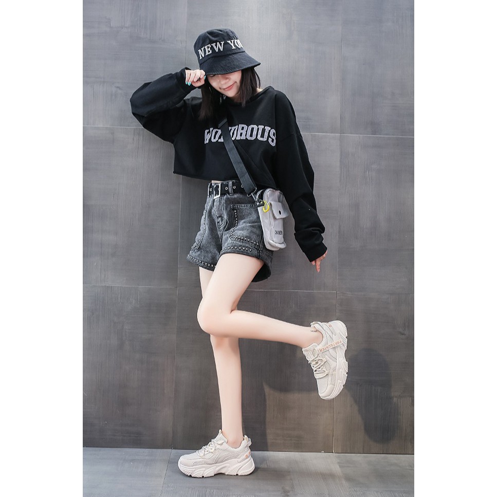 Giày thể thao nữ Stay Real đế độn 3 phân, Sneaker nữ ulzzang đế cao thời trang cá tính