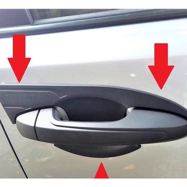 Ốp Tay Nắm, Hõm Cửa nhựa đen Xe Toyota Fortuner 2017- 2021 Hàng Cao Cấp