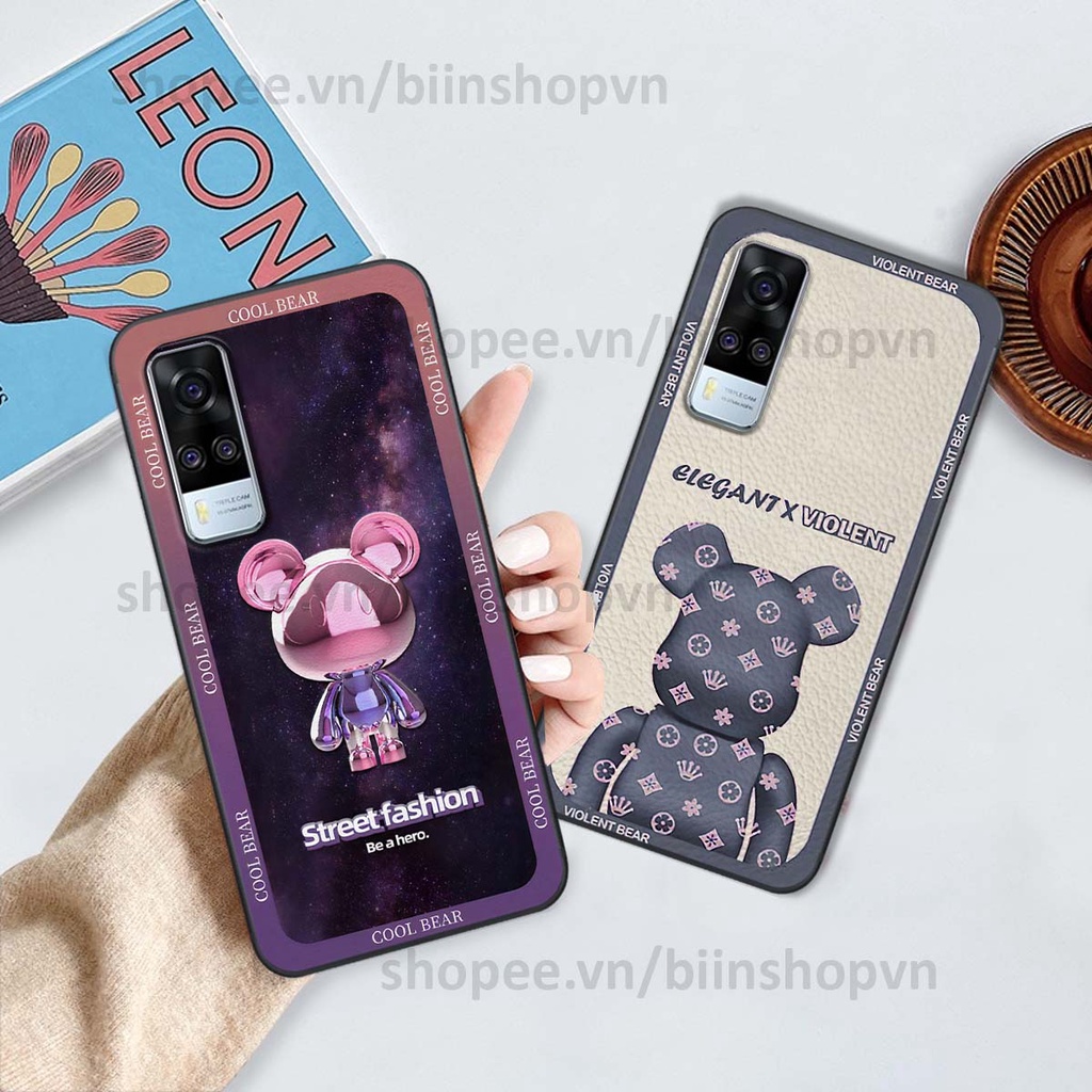 Ốp Vivo Y51 2020 hình gấu bear brick đẹp độc lạ, thời trang, cá tính