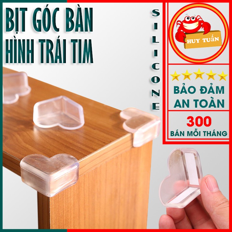 Bịt góc bàn - Miếng bịt góc bàn hình trái tim (BGTT03)