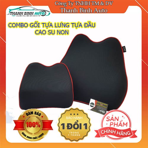 COMBO GỐI TỰA ĐẦU, TỰA LƯNG CAO SU NON CAO CẤP - Đồ Chơi Xe Hơi Uy Tín