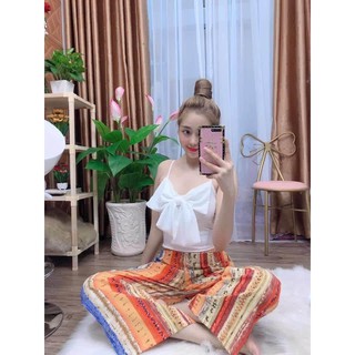SÉT BỘ THỔ CẨM QUẦN ỐNG RỘNG HOT TREND - KÈM ẢNH THẬT
